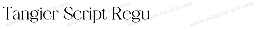 Tangier Script Regu字体转换